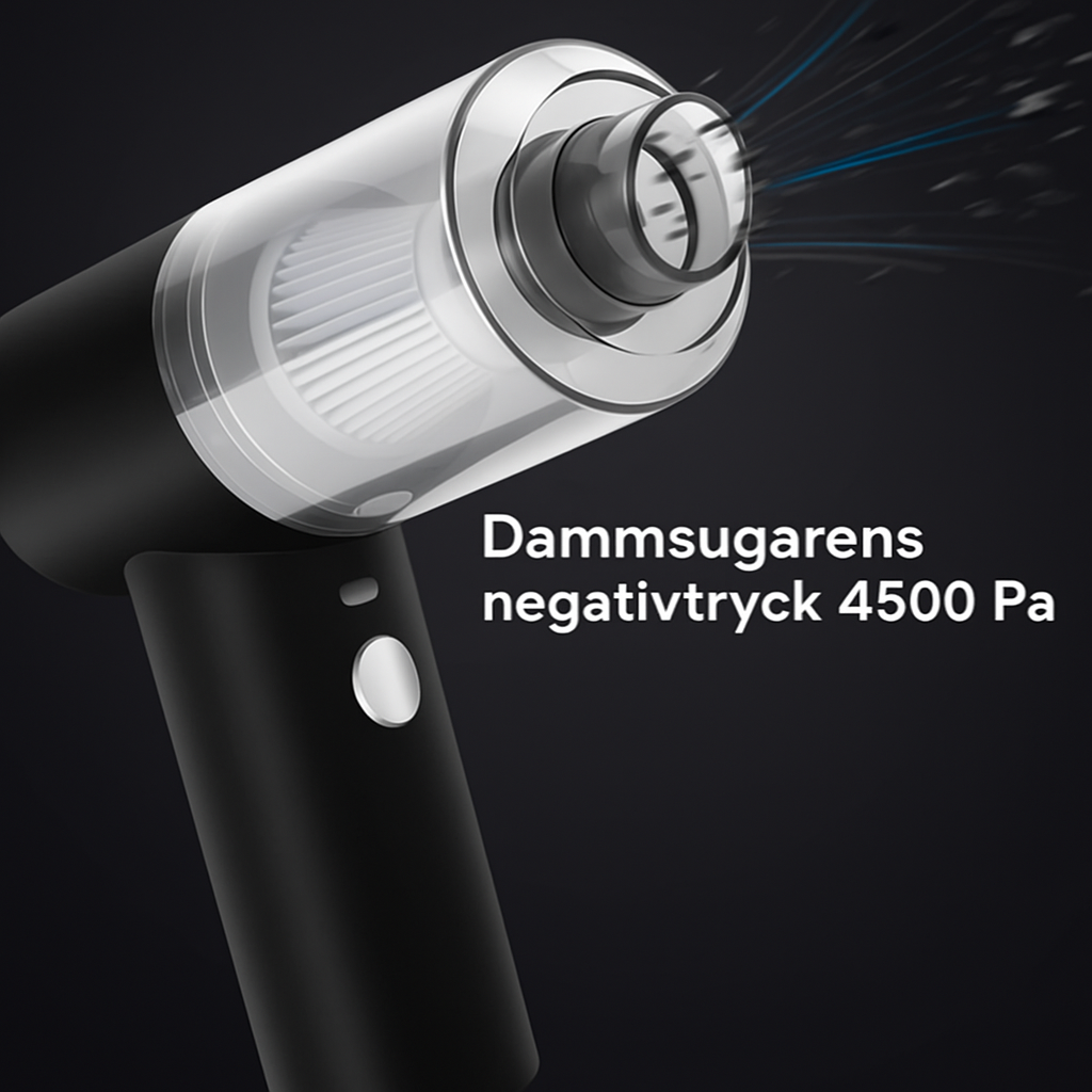 CarClean Pro – Kraftfull Bärbar Dammsugare för Bil och Hem