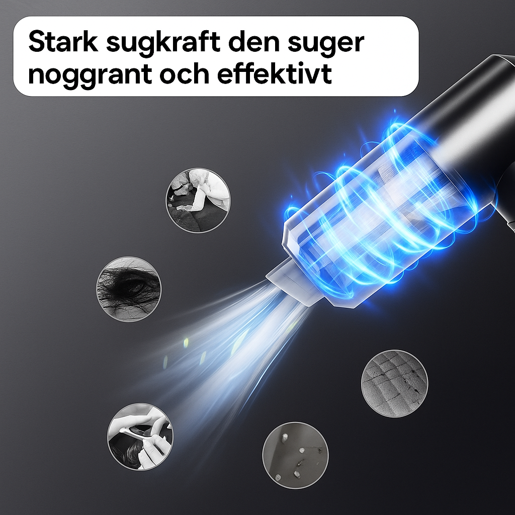 CarClean Pro – Kraftfull Bärbar Dammsugare för Bil och Hem