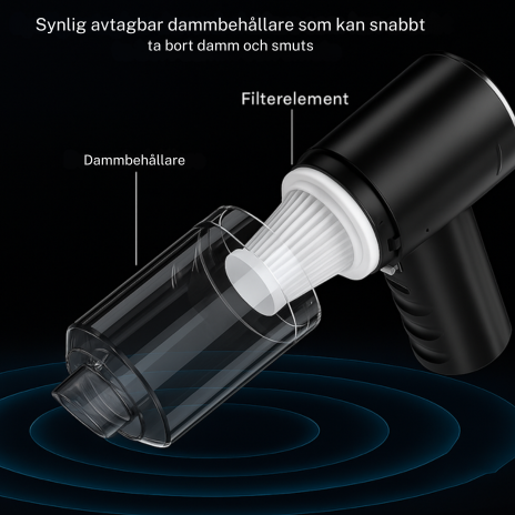 CarClean Pro – Kraftfull Bärbar Dammsugare för Bil och Hem